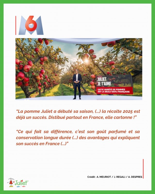 Pomme Juliet sur M6